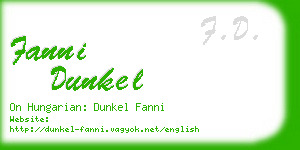 fanni dunkel business card